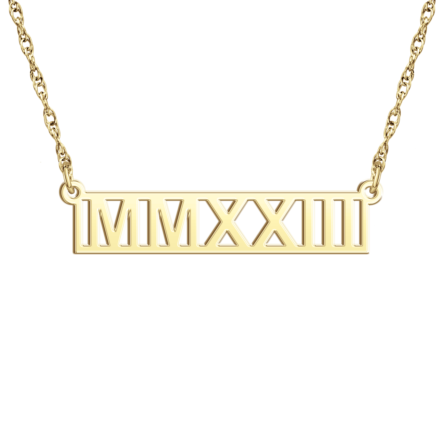 Pierced Graduation Bar Necklace