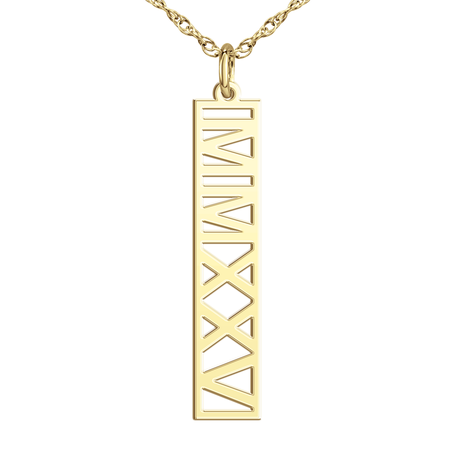 Pierced Graduation Tag Pendant