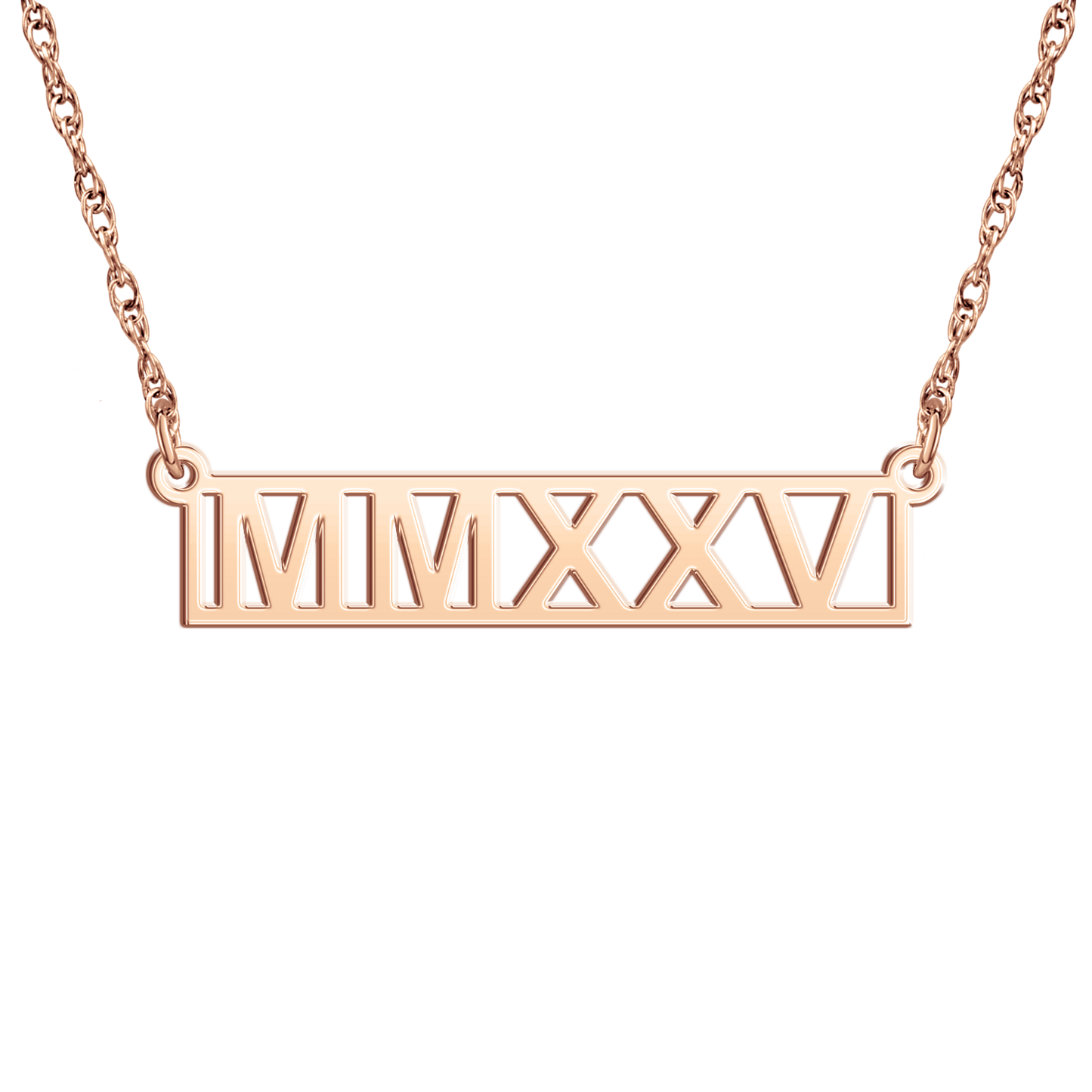 Pierced Graduation Bar Necklace