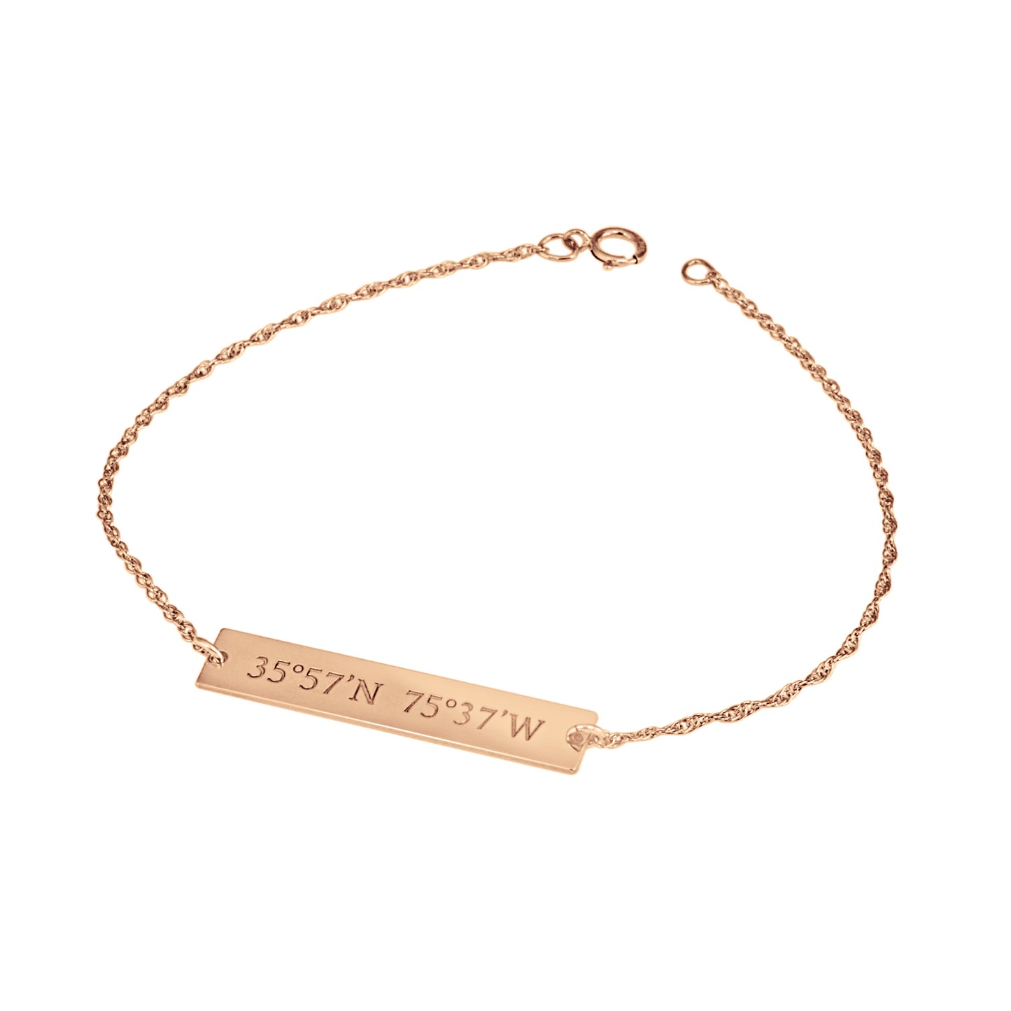 Coordinates Bar Bracelet