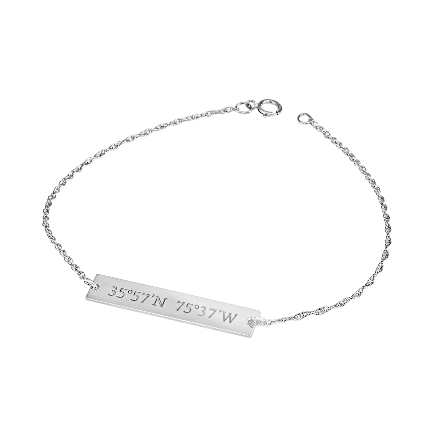 Coordinates Bar Bracelet