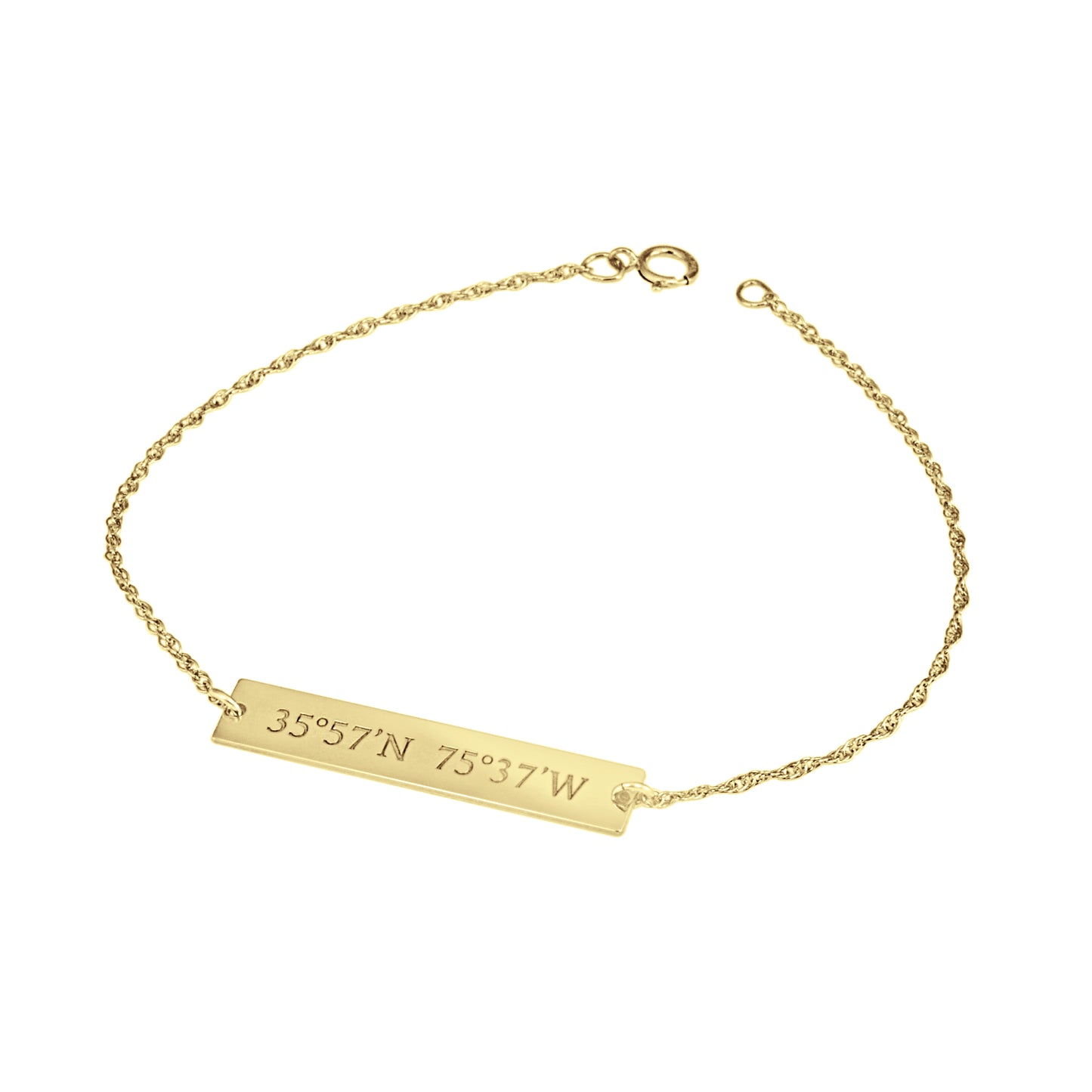 Coordinates Bar Bracelet