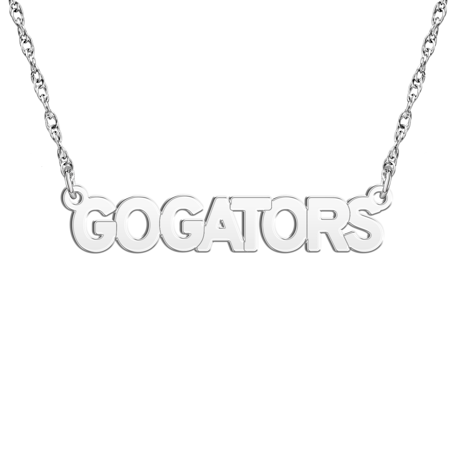 Go Gators Mini Nameplate Necklace