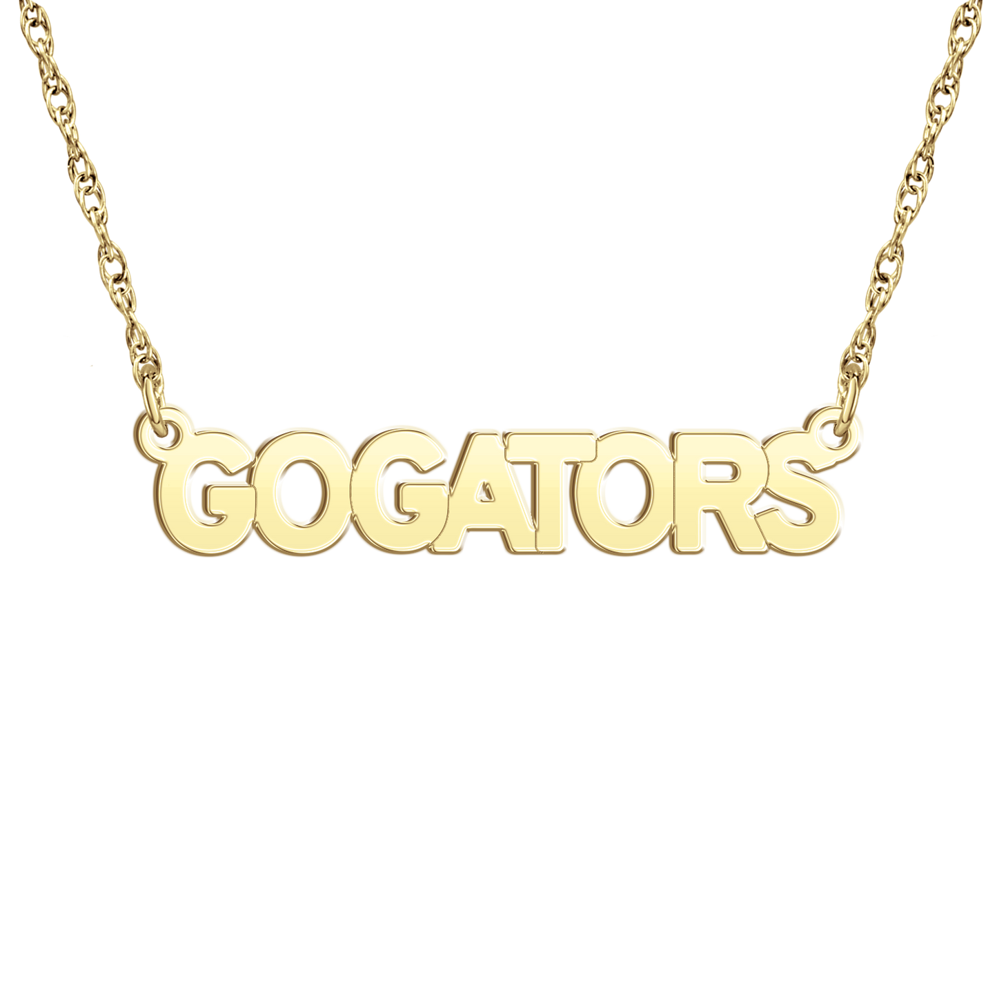 Go Gators Mini Nameplate Necklace
