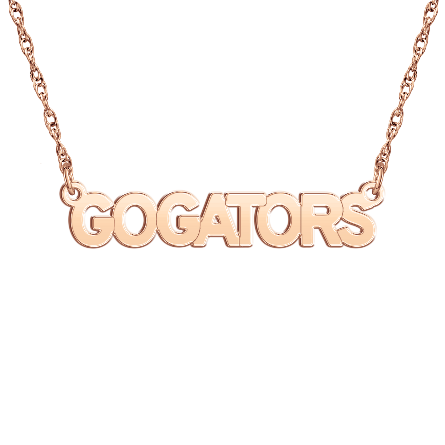 Go Gators Mini Nameplate Necklace