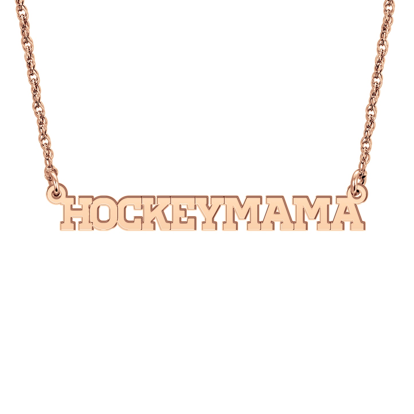 Hockey Mama Mini Nameplate Necklace