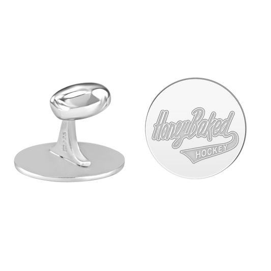 Honey Baked Hockey Disc Cufflinks