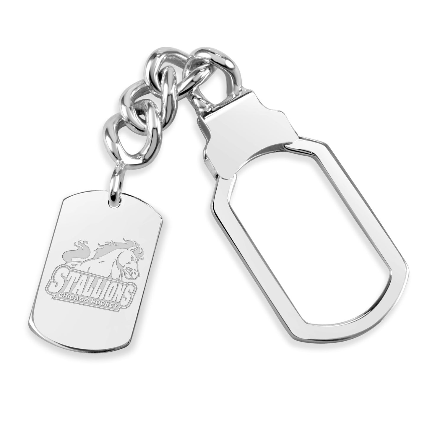 Chicago Stallions Tension Lock Key Chain Tag