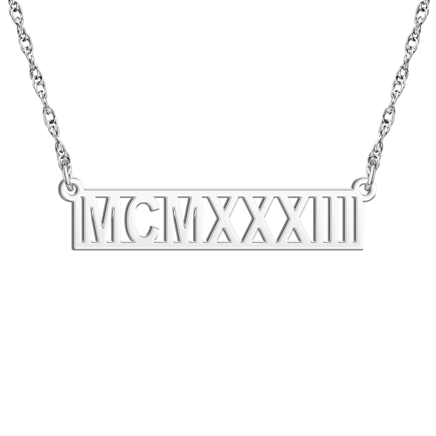 Villa Victoria Academy Founders Roman Numeral Bar Necklace