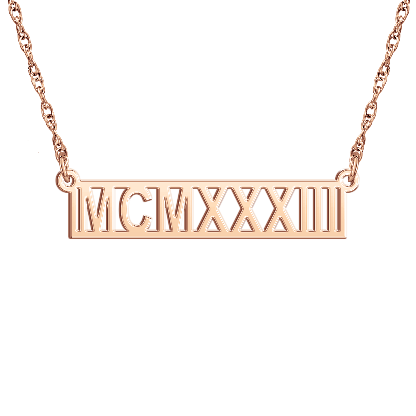 Villa Victoria Academy Founders Roman Numeral Bar Necklace