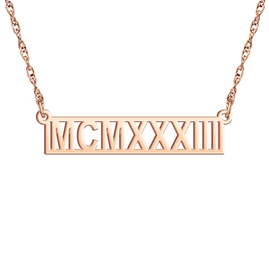 Villa Victoria Academy Founders Roman Numeral Bar Necklace