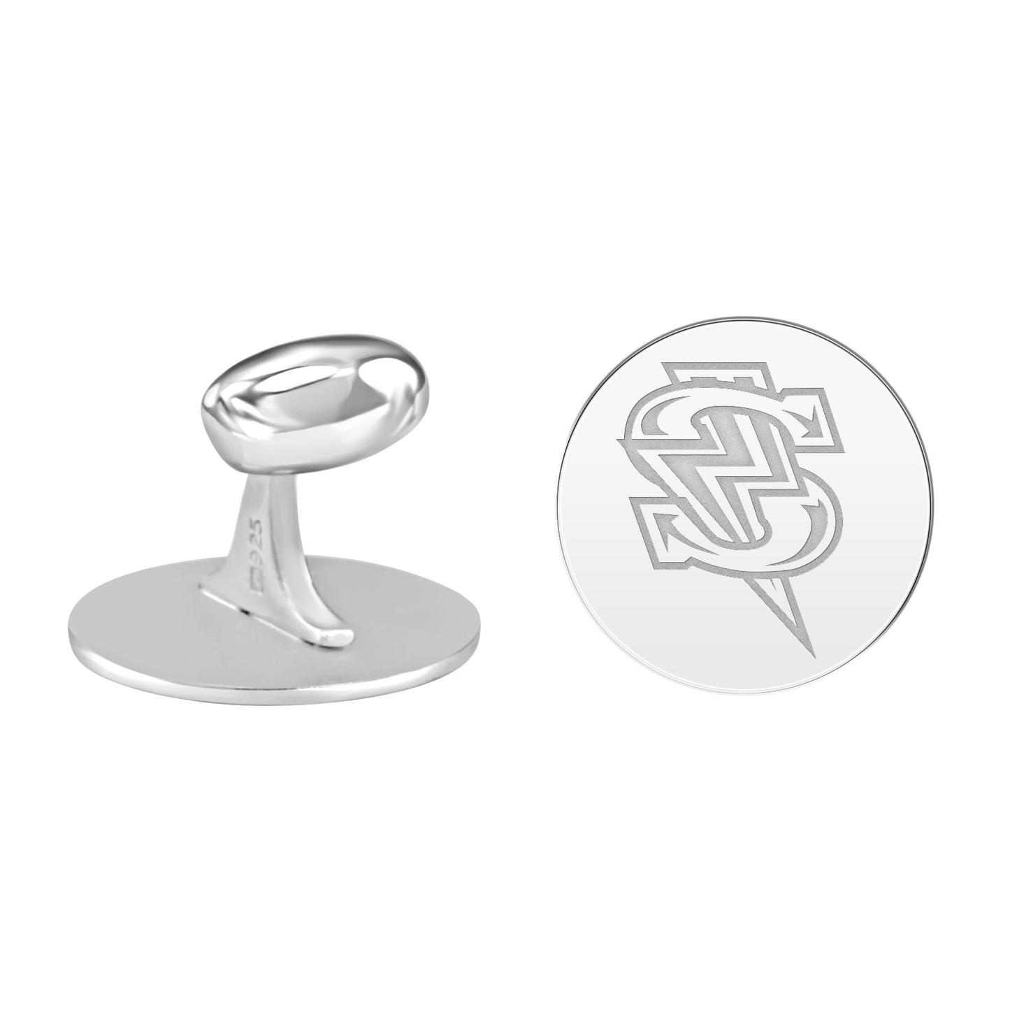 Windy City Storm Bolt Disc Cufflinks
