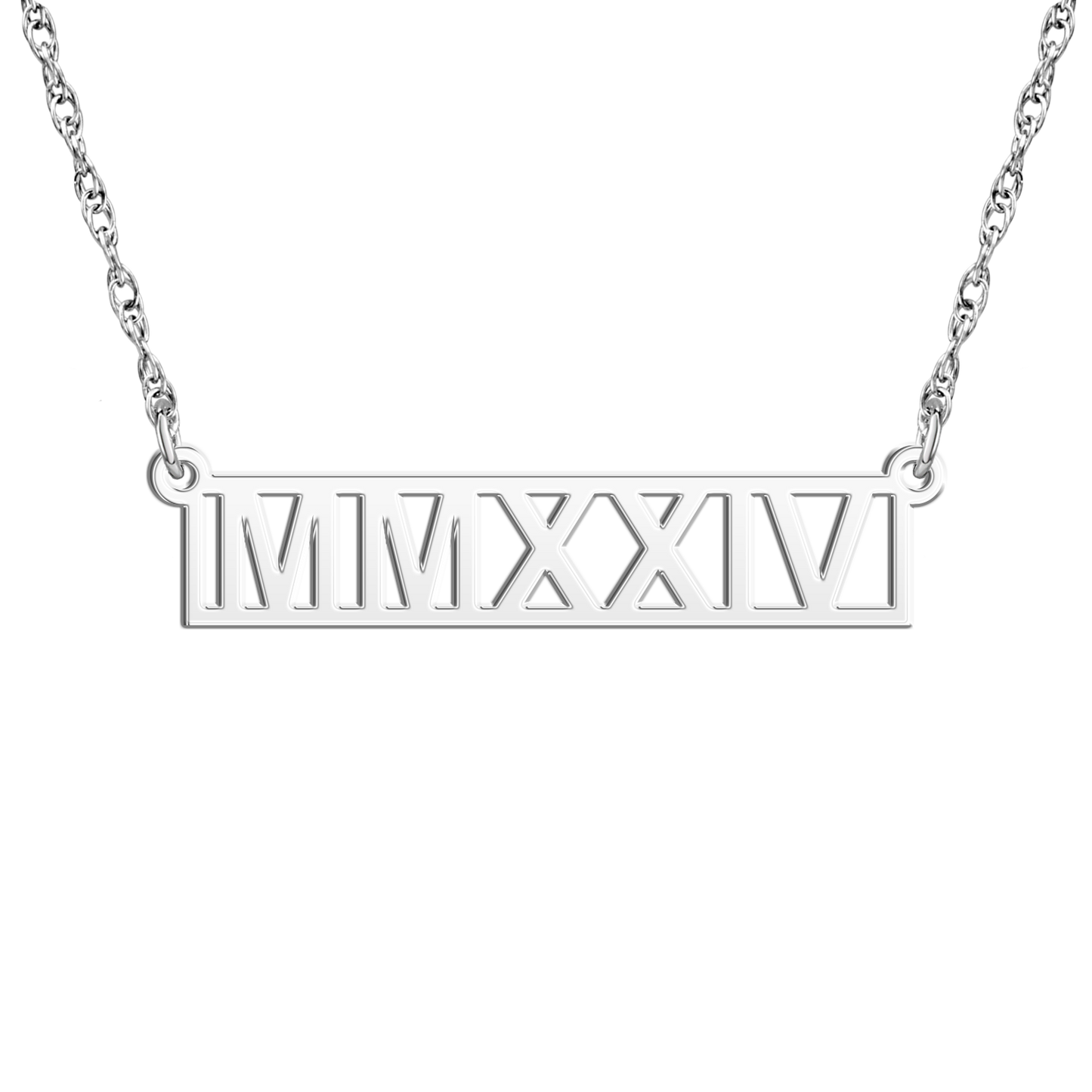 Graduation Roman Numeral Bar Necklace