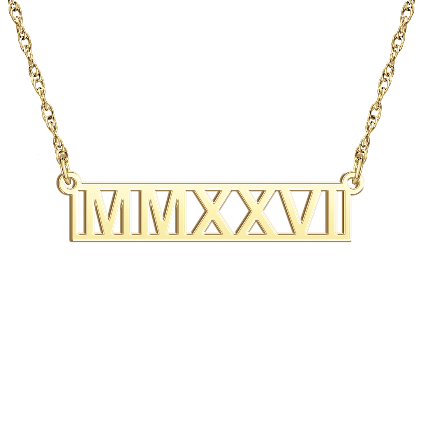 Graduation Roman Numeral Bar Necklace