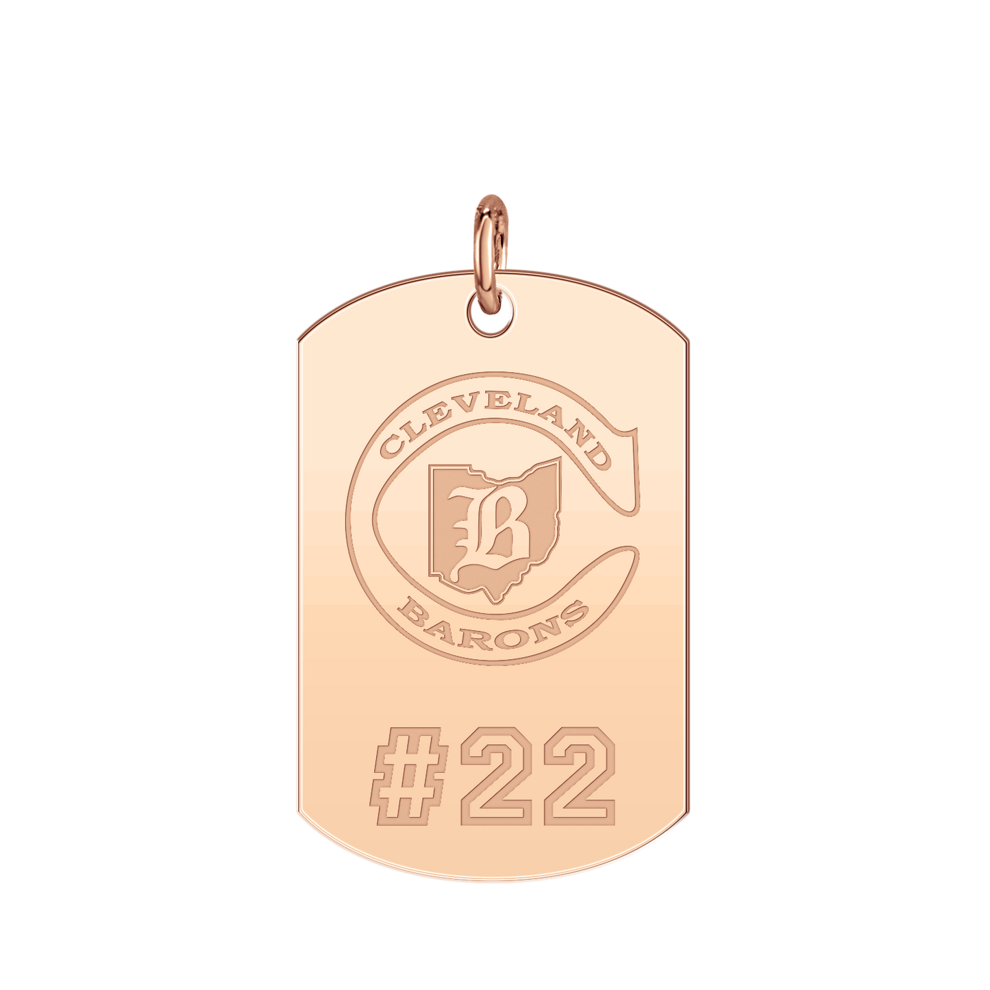 Cleveland Barons Player’s Number Tag Large