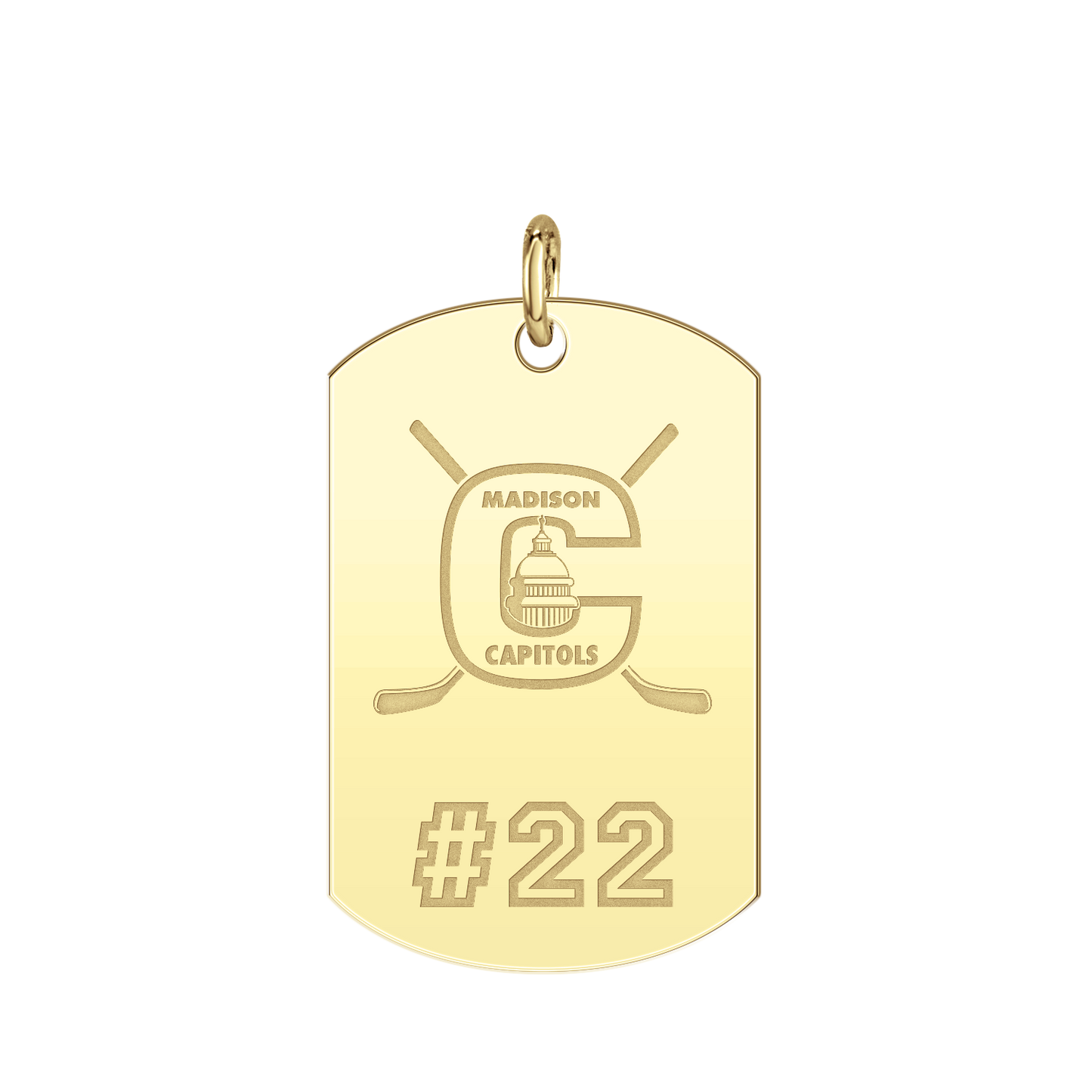 Madison Capitols Youth Hockey Player’s Number Tag Large