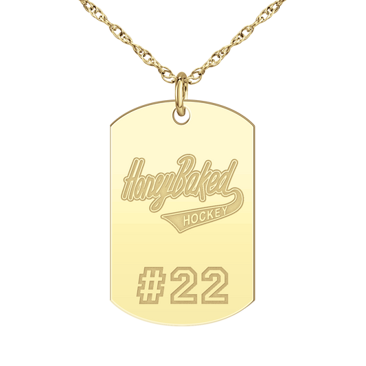 Honey Baked Hockey Player’s Number Tag Large