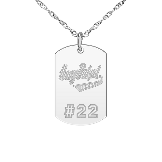 Honey Baked Hockey Player’s Number Tag Small