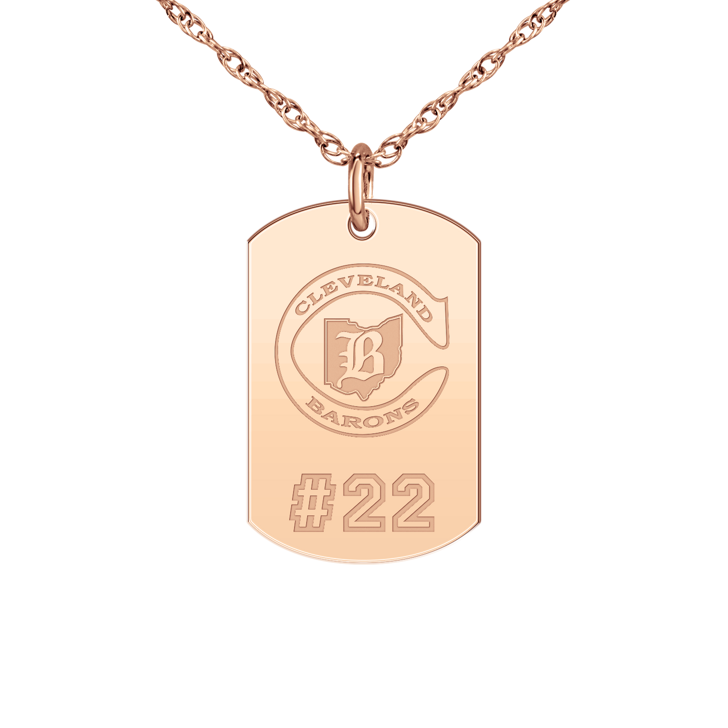 Cleveland Barons Player’s Number Tag Small