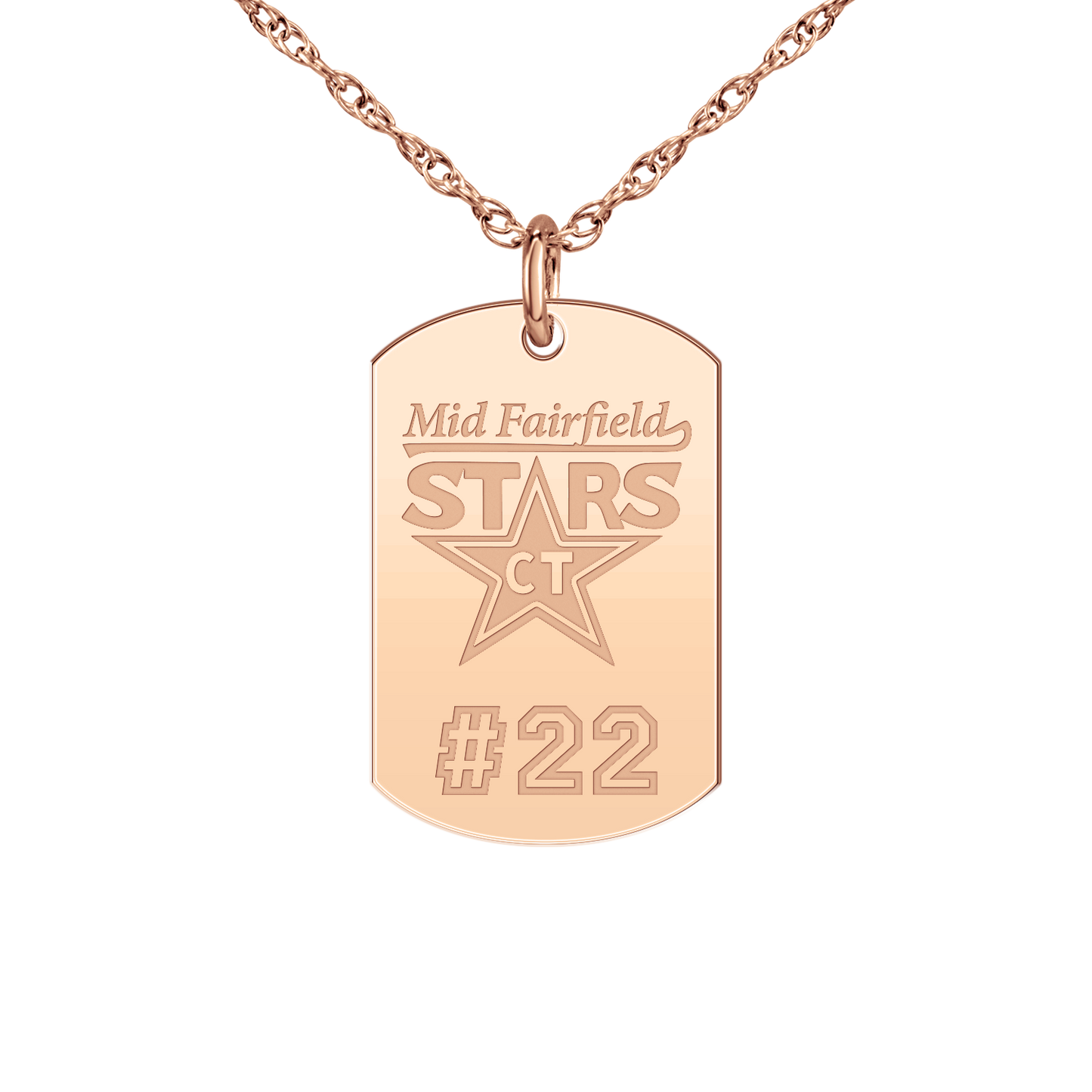 Mid Fairfield Stars Player’s Number Tag Small