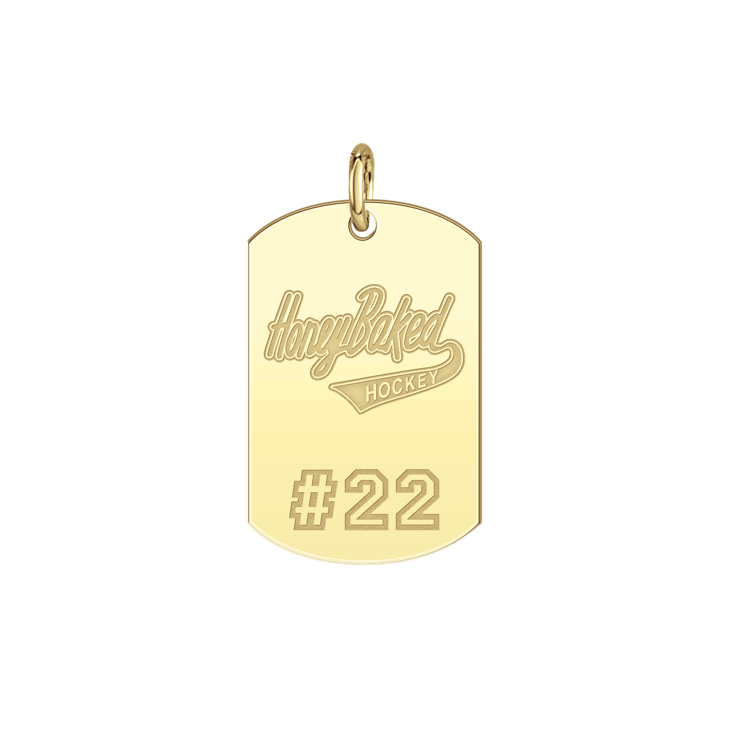 Honey Baked Hockey Player’s Number Tag Small