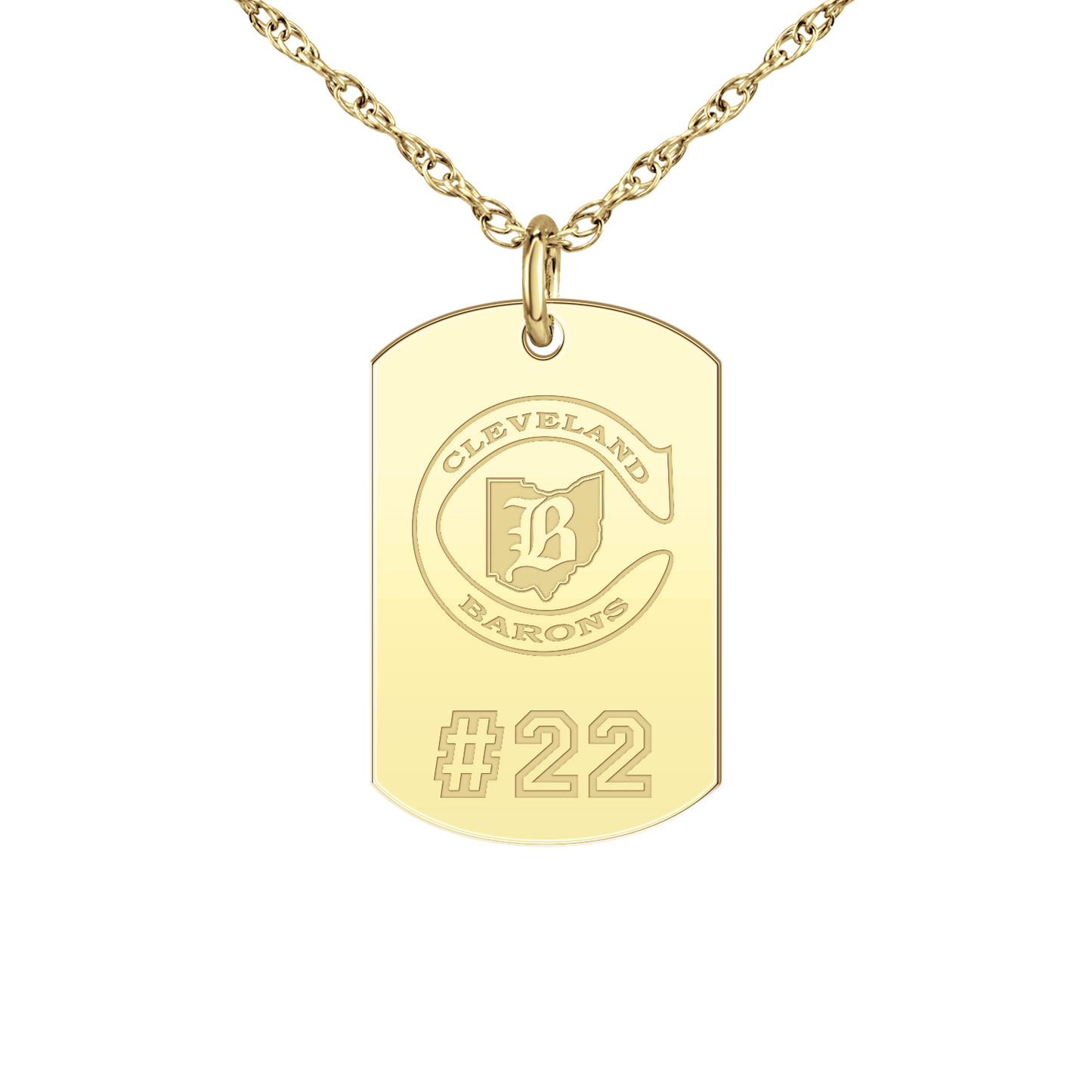 Cleveland Barons Player’s Number Tag Small