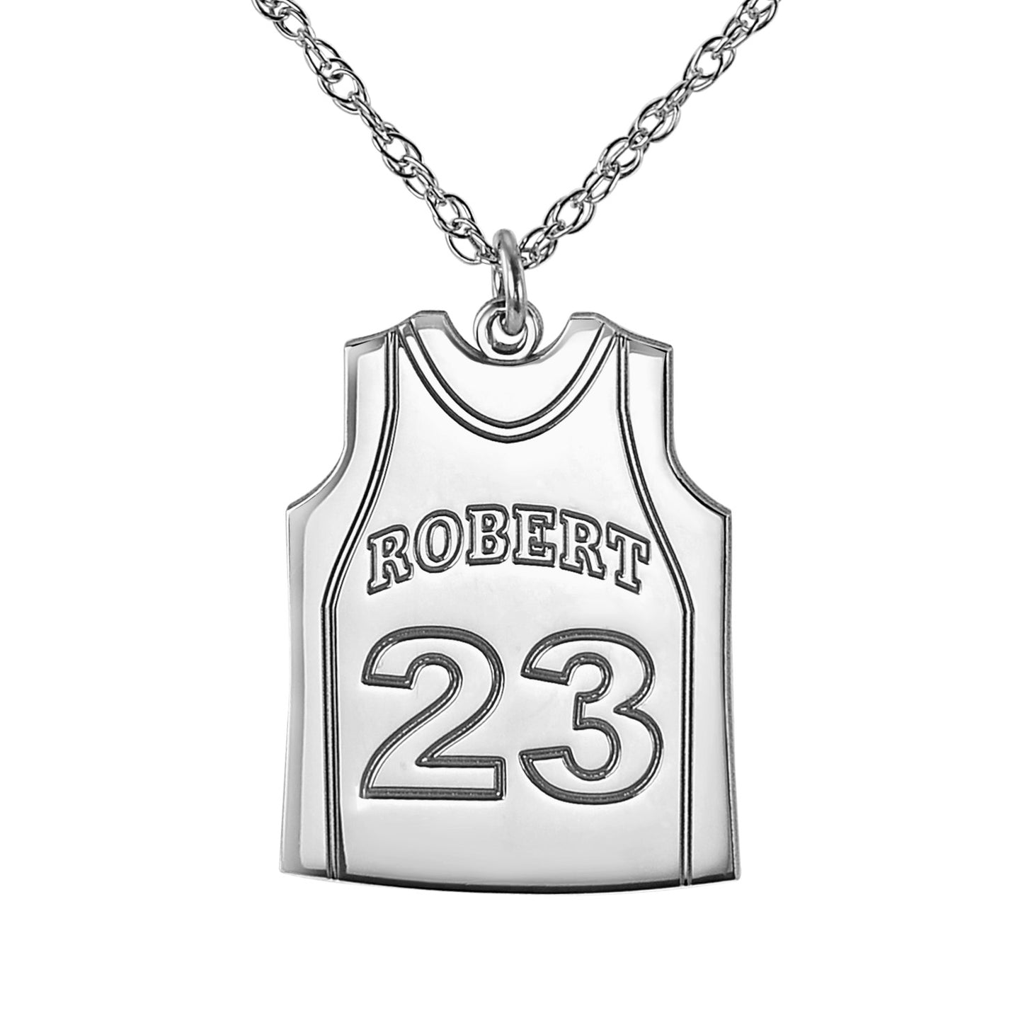 Personalized Basketball Jersey Pendant 23x17mm