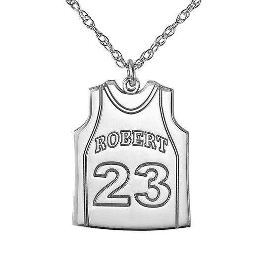Personalized Basketball Jersey Pendant 23x17mm