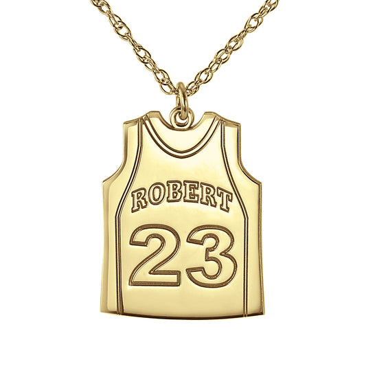 Personalized Basketball Jersey Pendant 23x17mm