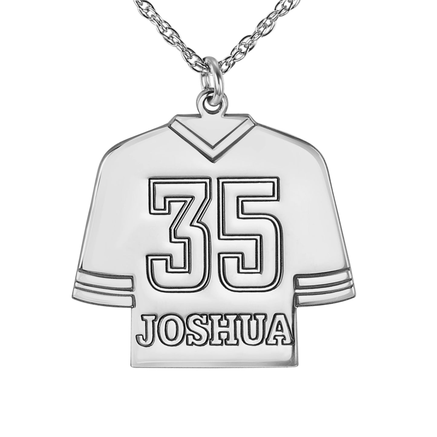 Personalized Hockey Jersey Pendant 23x17mm