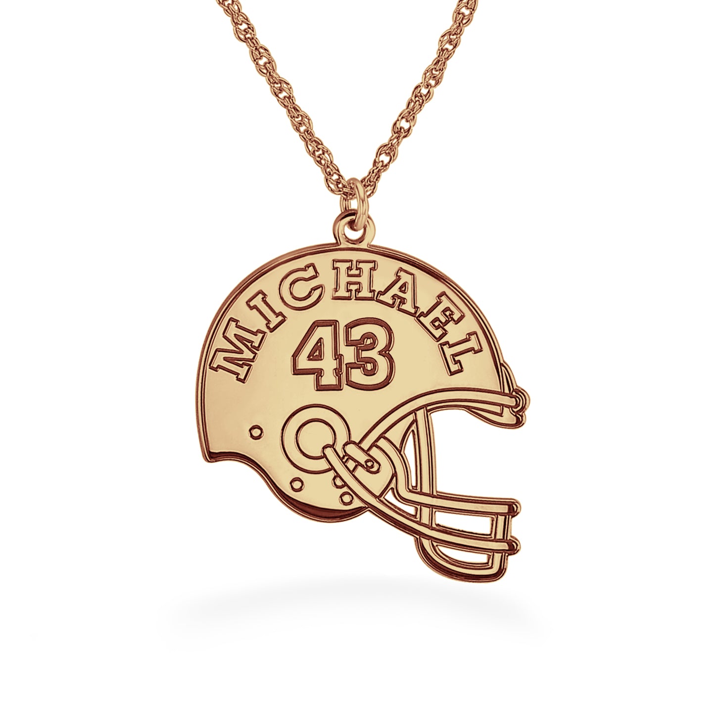 Football Helmet Name Pendant 24mm