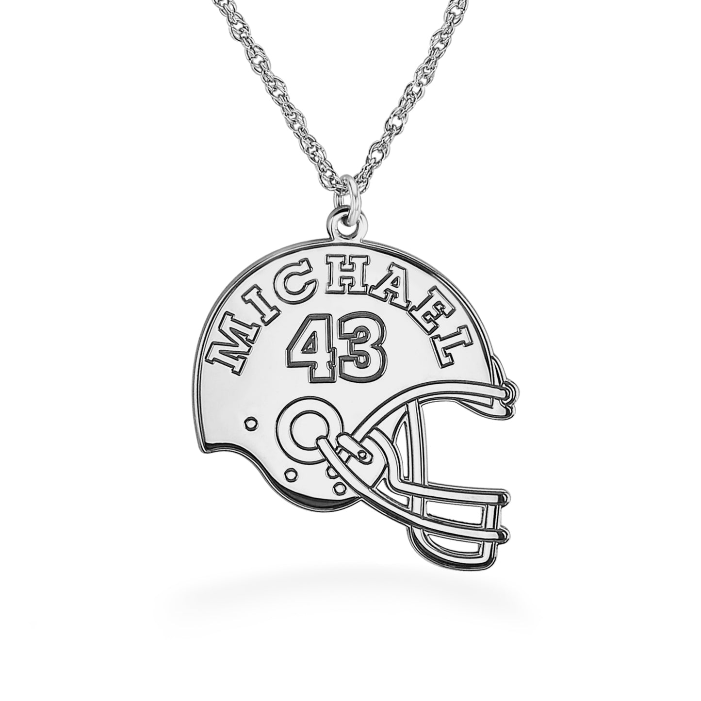 Football Helmet Name Pendant 24mm