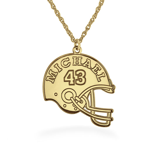 Football Helmet Name Pendant 24mm