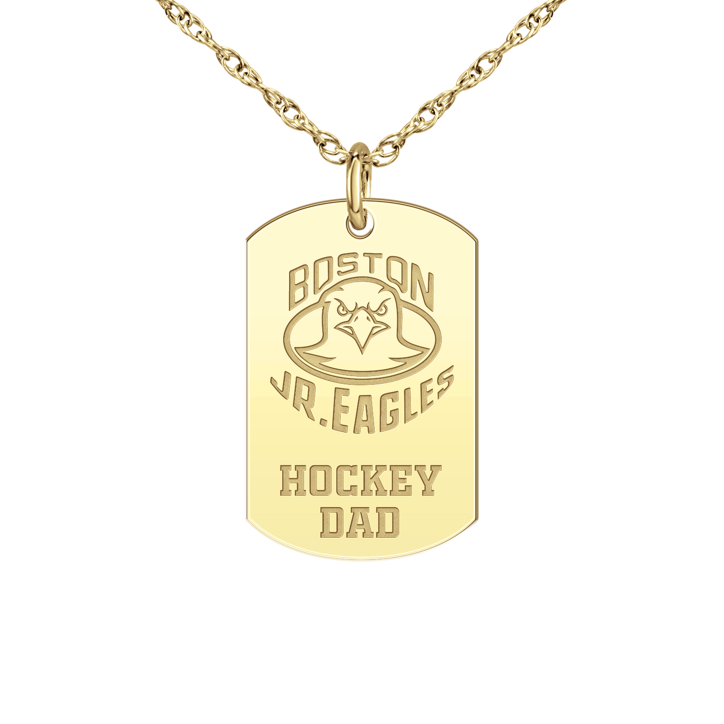 Boston Jr Eagles Hockey Dad Tag