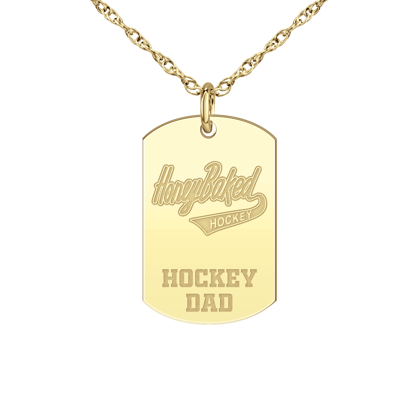 Honey Baked Hockey Hockey Dad Tag