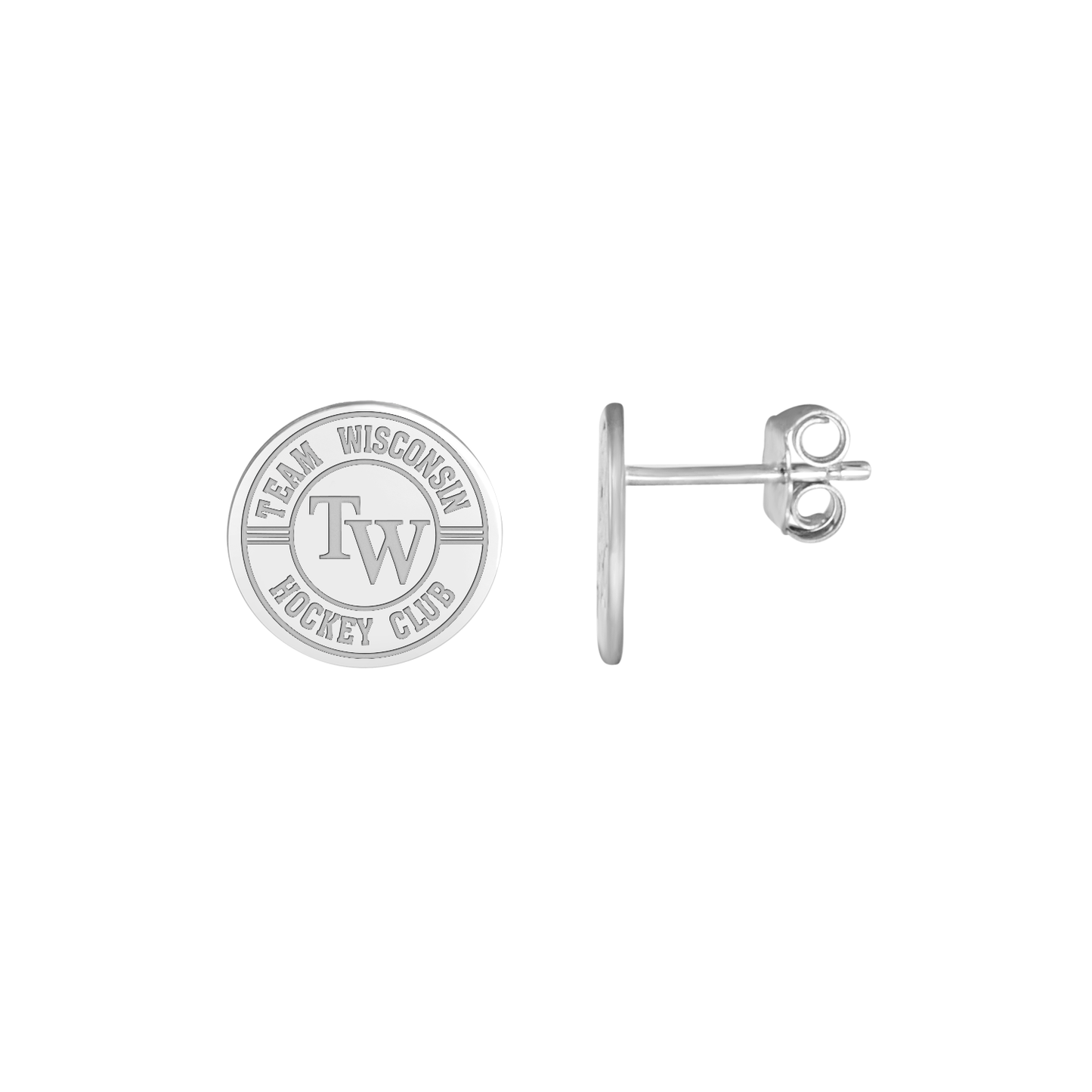 Team Wisconsin Logo Disc Earrings