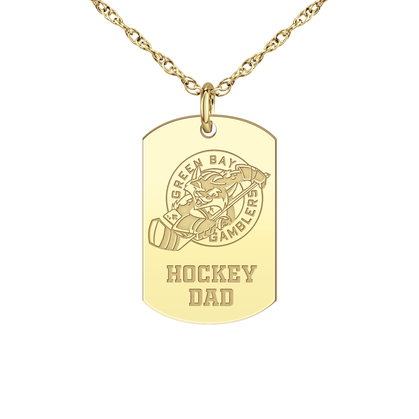 Green Bay Gamblers Hockey Dad Tag