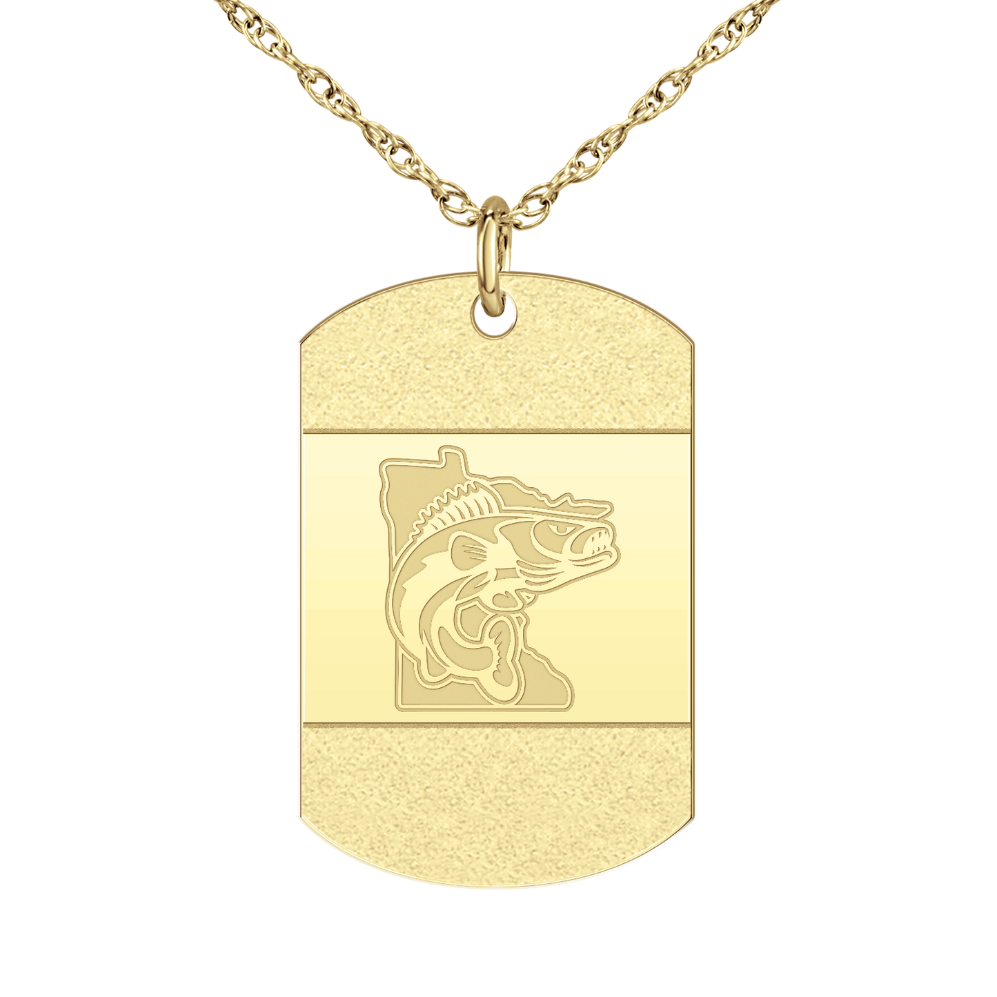 Minnesota Walleye ICED Signature Tag Large