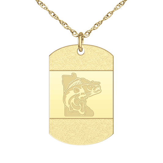 Minnesota Walleye ICED Signature Tag Large