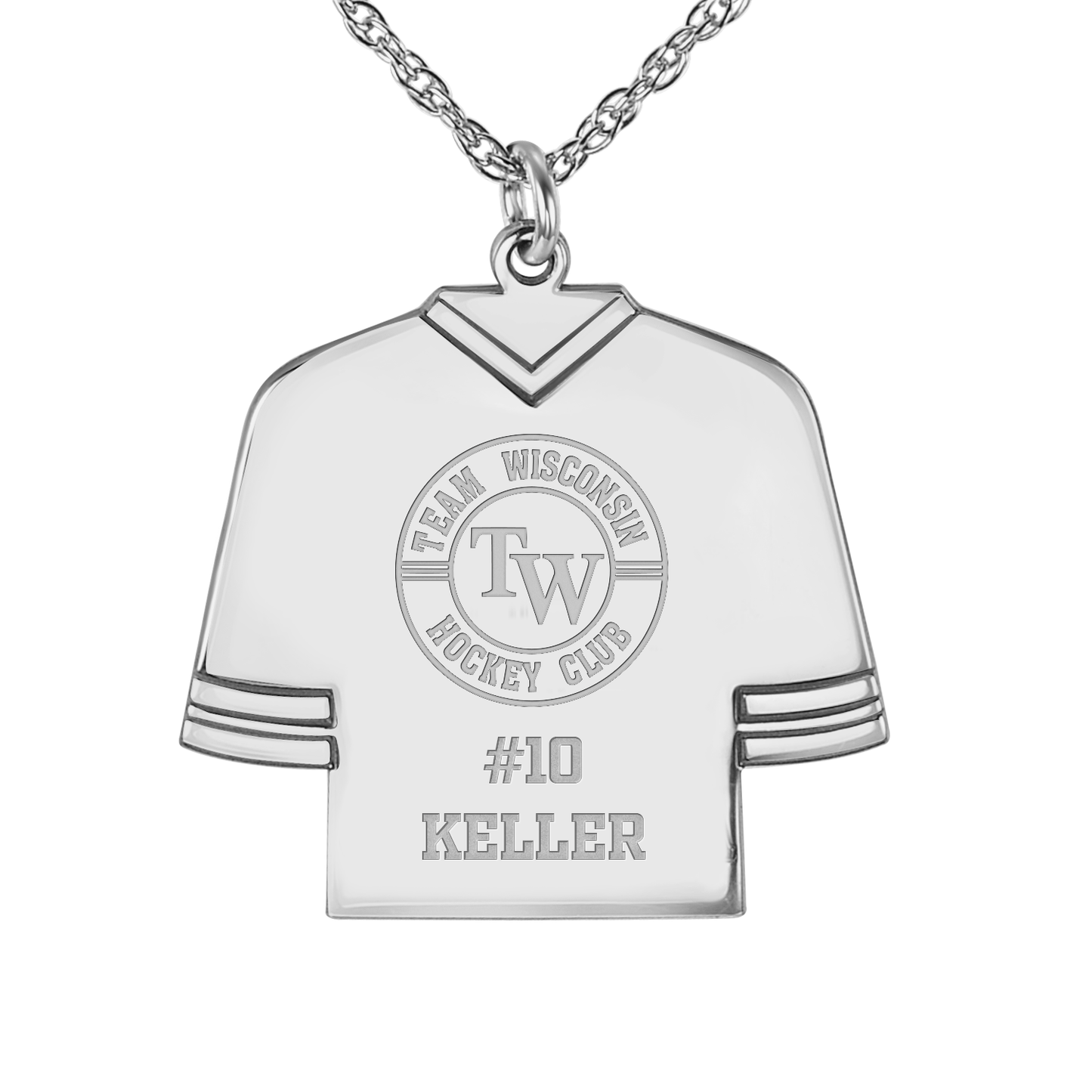Team Wisconsin Hockey Jersey Pendant