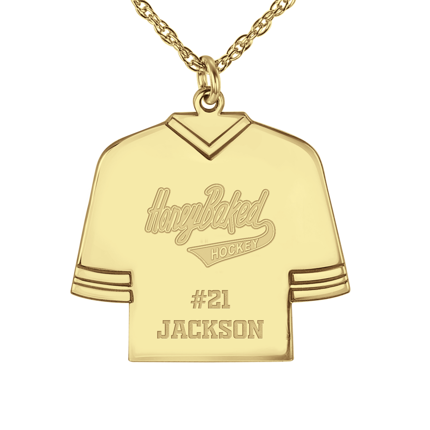 Honey Baked Hockey Jersey Pendant