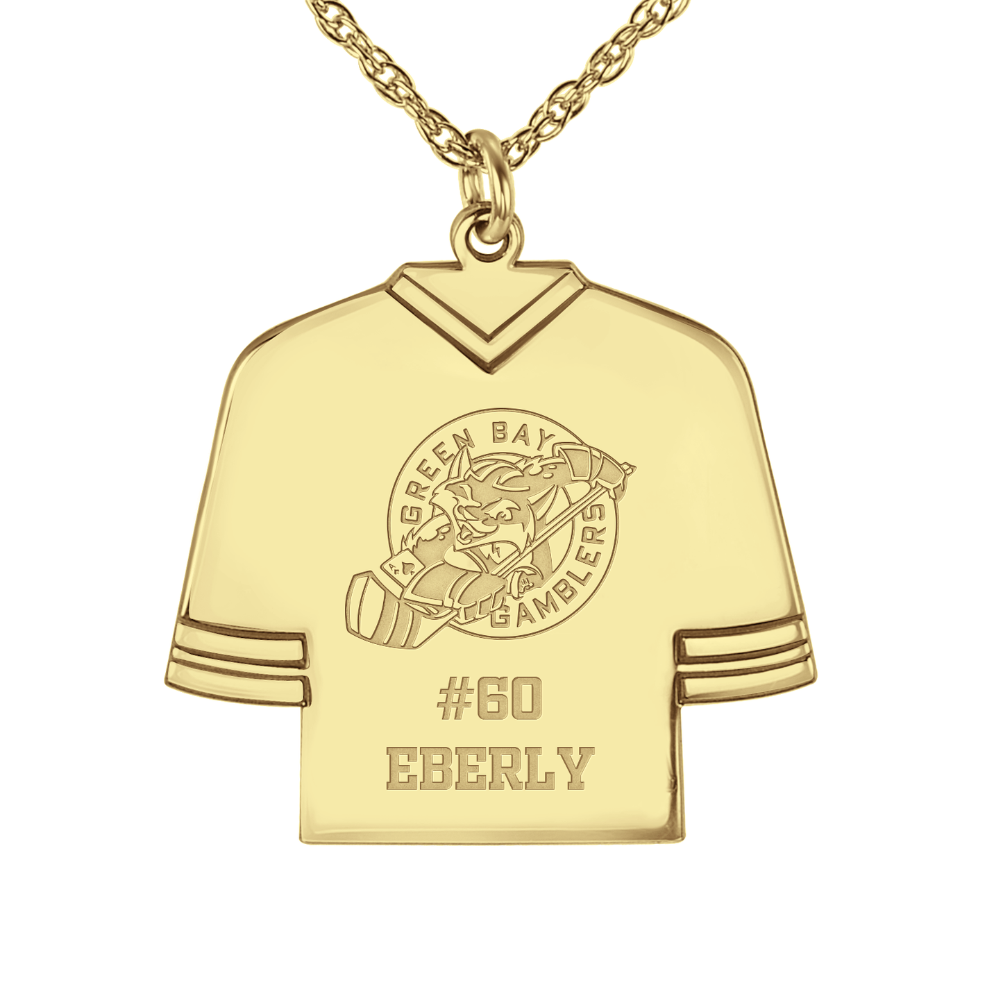 Green Bay Gamblers Hockey Jersey Pendant