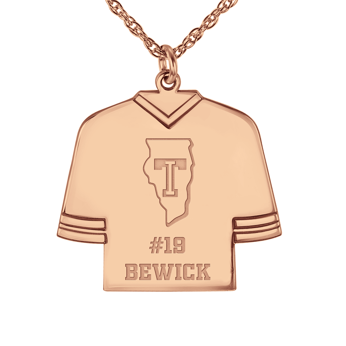 Team Illinois Hockey Jersey Pendant