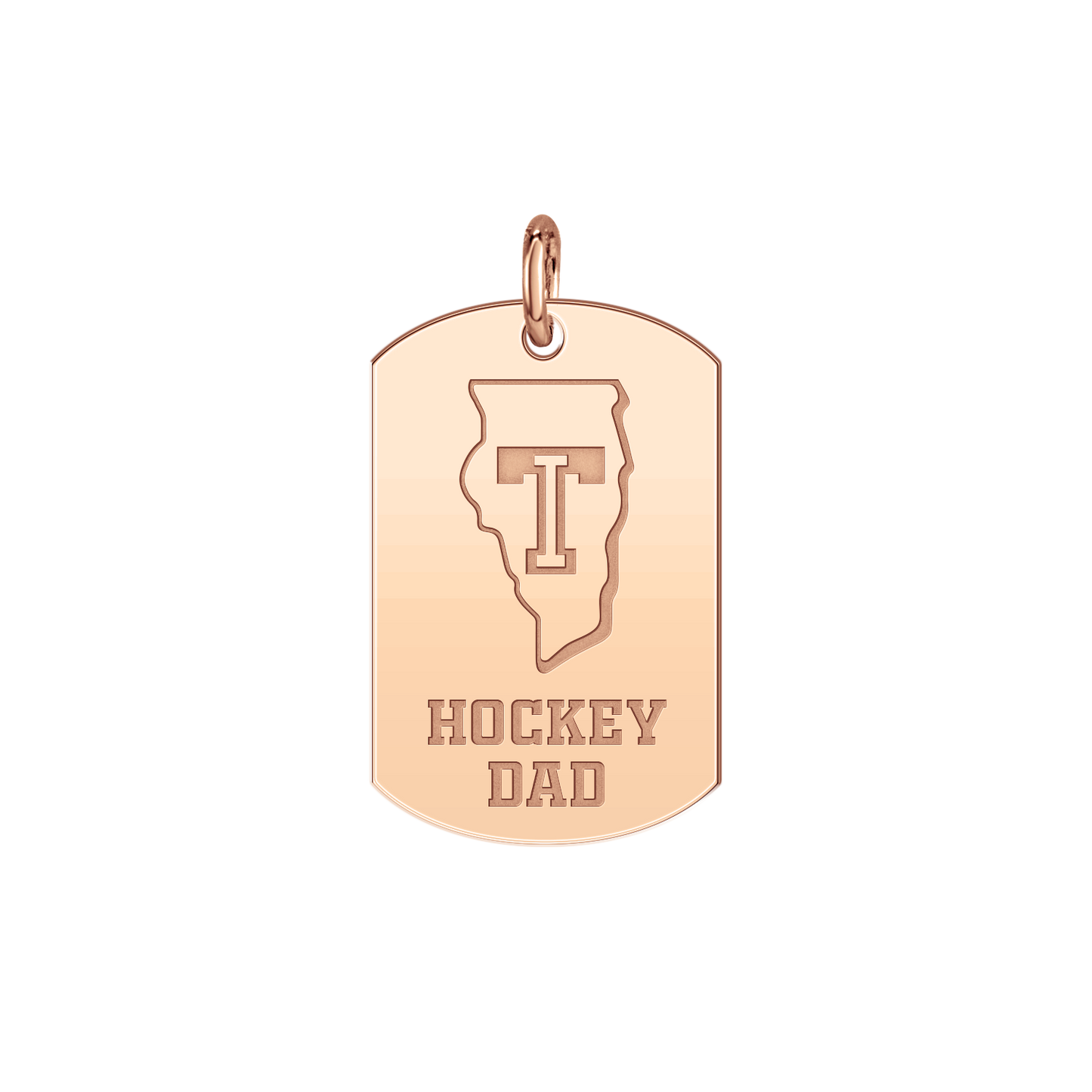 Team Illinois Hockey Dad Tag