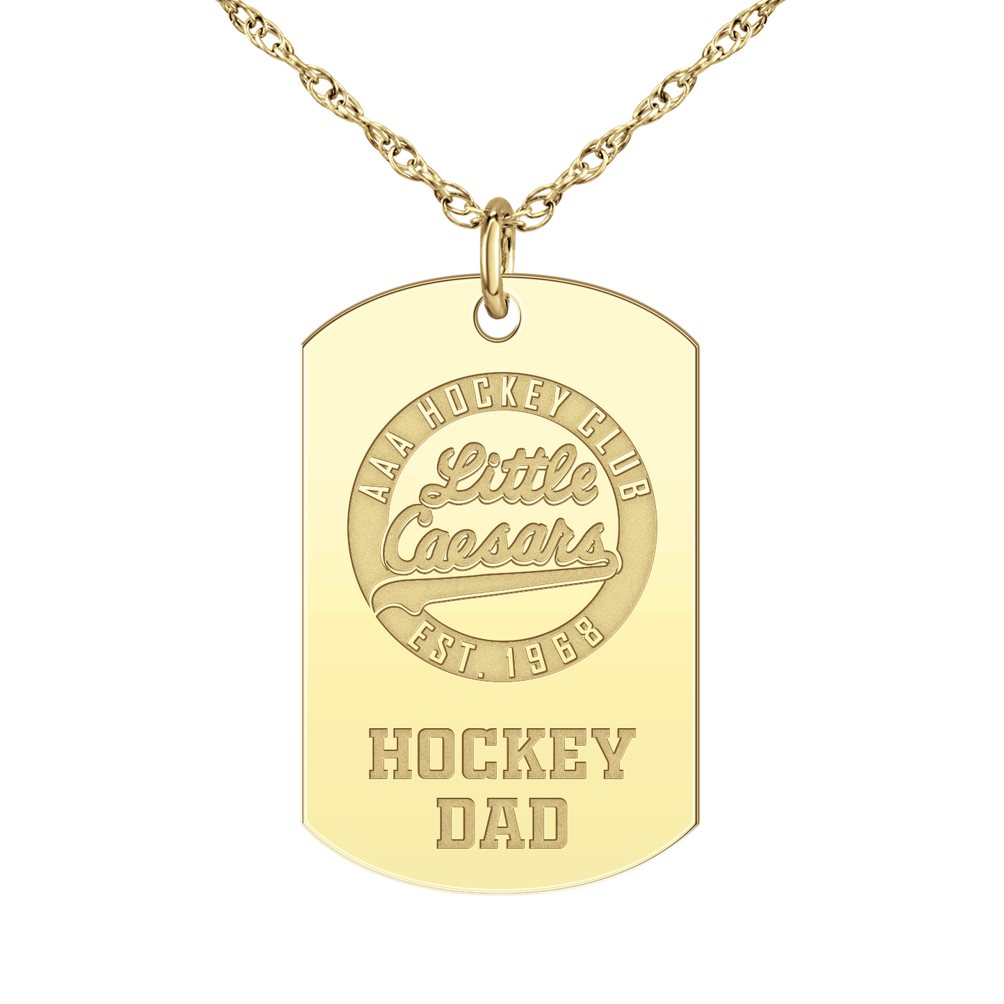 Little Caesars Hockey Dad Tag