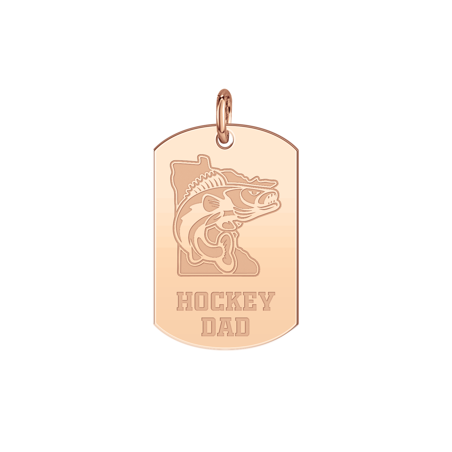 Minnesota Walleye Hockey Dad Tag