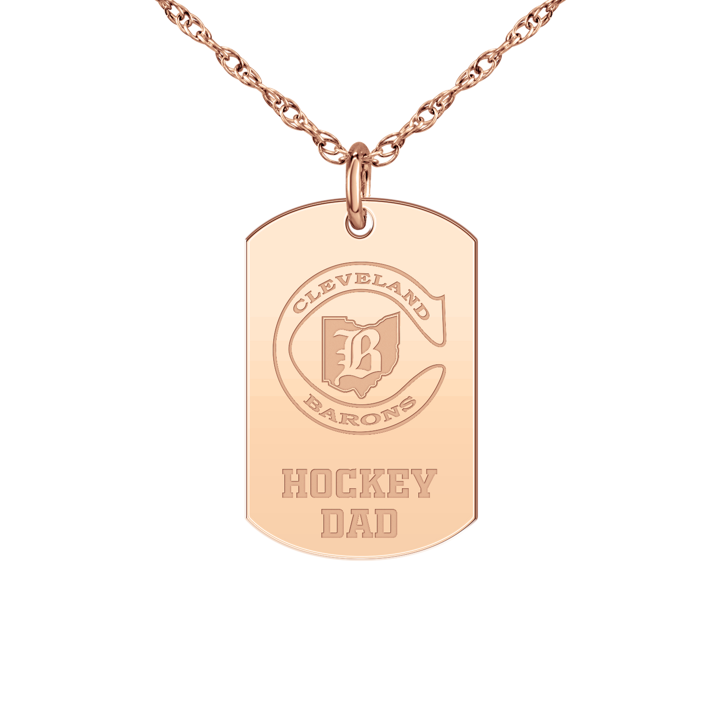 Cleveland Barons Hockey Dad Tag