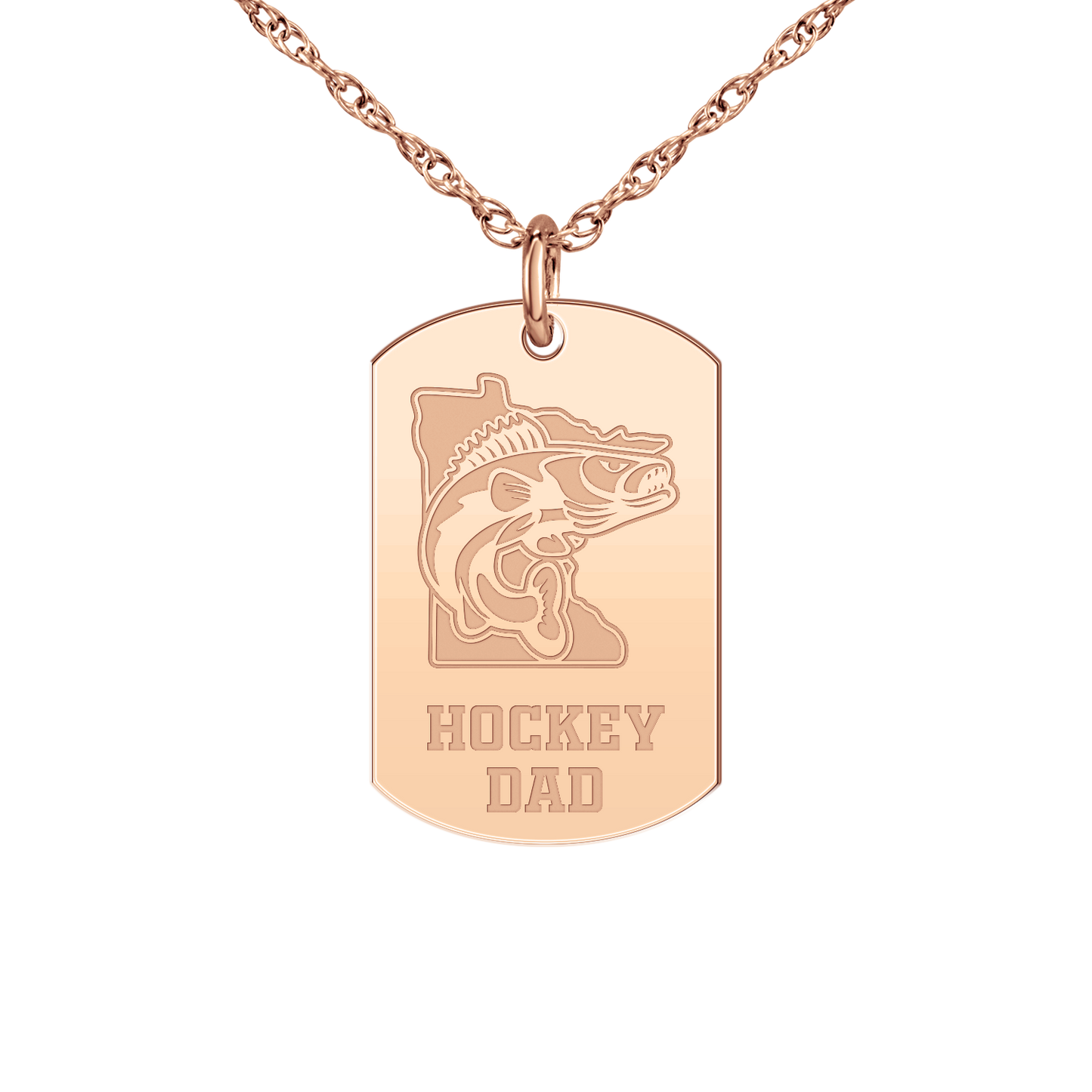 Minnesota Walleye Hockey Dad Tag