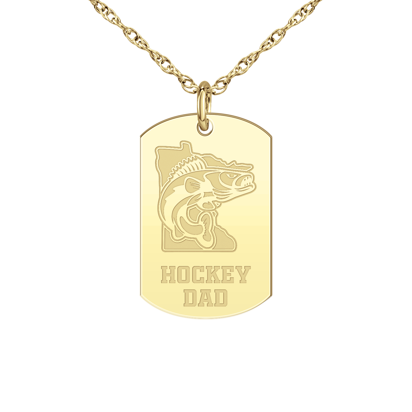 Minnesota Walleye Hockey Dad Tag