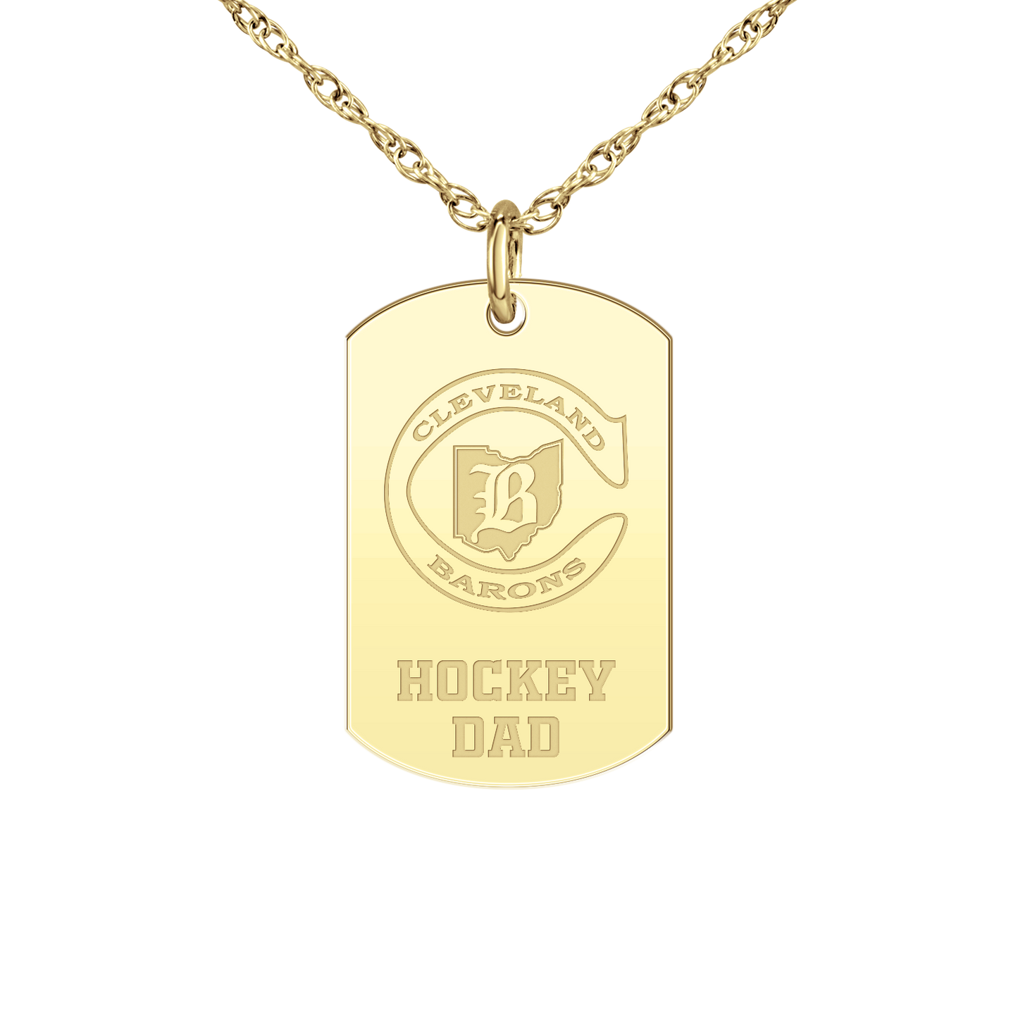 Cleveland Barons Hockey Dad Tag